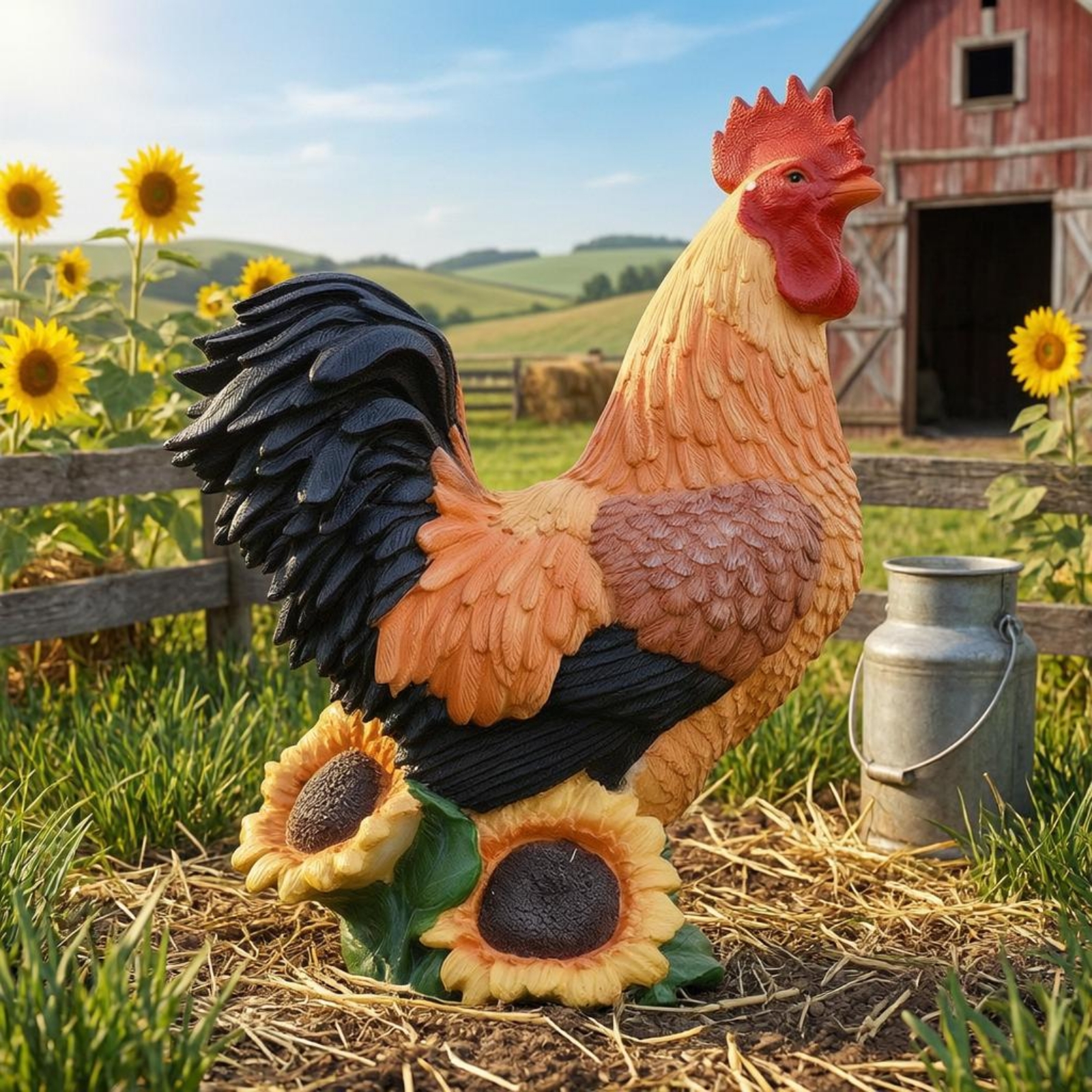 Solar Chicken Garden Sculpture – Outdoor Lighting Decor Ideas recenzja i cena